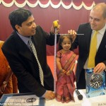 Jyoti is measured at 61.95cm on her 18th birthday by Guinness World Record officials, making her the world's shortest woman