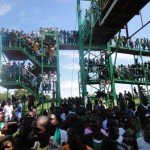 fans over UNZA walk-over bridge